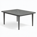Table de jardin 150 x 90 x 74 cm en polypropylène anthracite - style contemporain