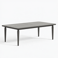 Table de jardin extensible 180 x 90 x 75 cm en aluminium gris anthracite style contemporain