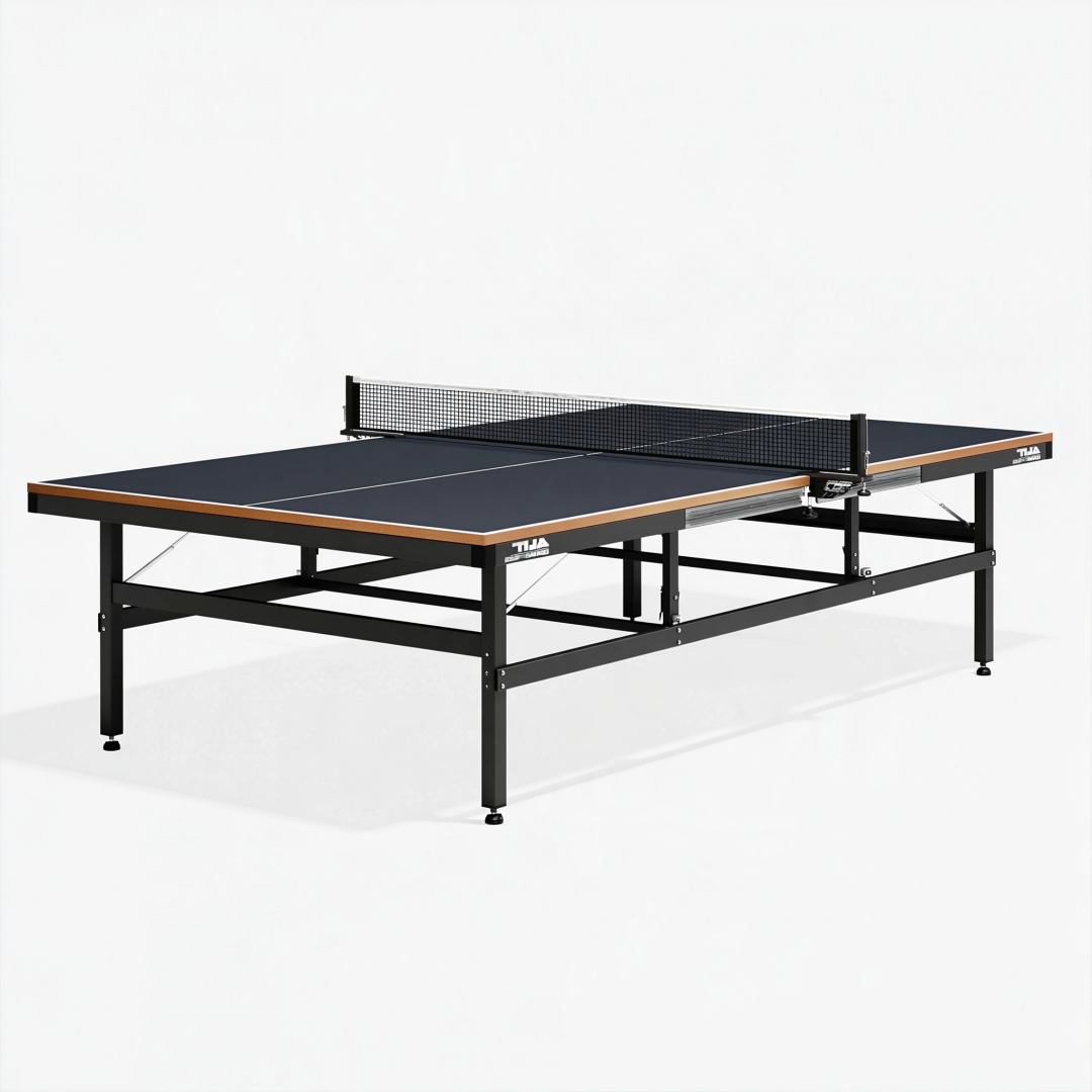Table de tennis de table 274 x 152.5 x 76 cm en acier noir pliable avec filet