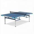 Table de tennis de table 274 x 152.5 x 76 cm en MDF bleu pliante pour intérieur
