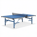 Table de tennis de table 274 x 152.5 x 76 cm bleue en MDF avec structure en acier pliable