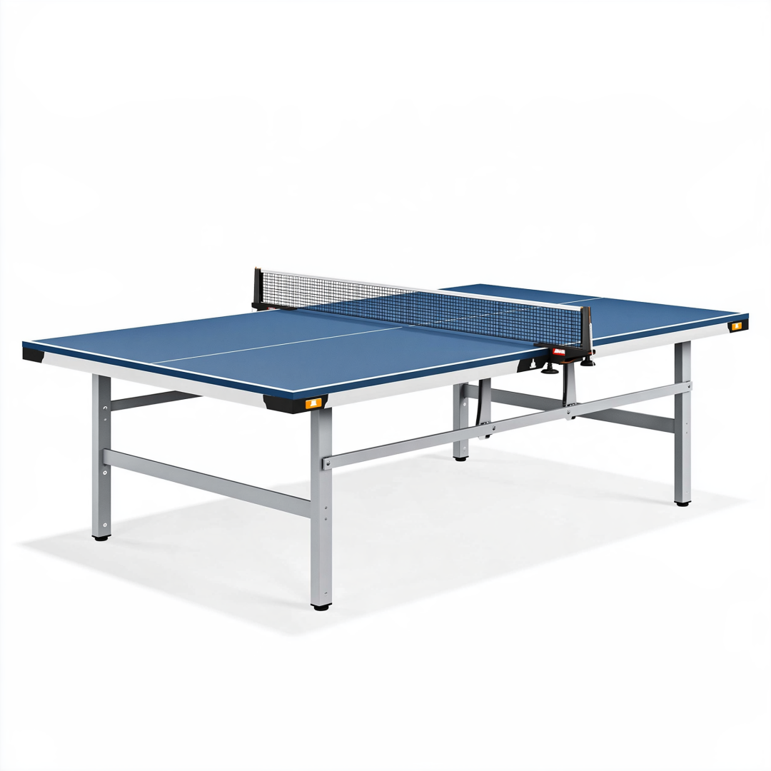 Table de tennis de table 274 x 152.5 x 76 cm bleue en acier avec filet réglable