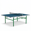 Table de ping-pong 274 x 152.5 x 76 cm plateau bleu cadre acier avec filet